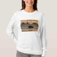 Piliers marins sur la plage à Bandon, Oregon