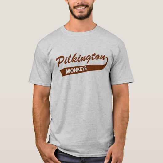 T-shirt Pilkington Monkeys Brown Raglan tee (Devant)