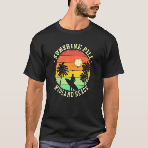T-shirt Pillule de soleil Midland Beach Eté New York Tropi