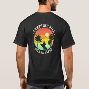 T-shirt Pillule de soleil Solana Beach Été Californie Trop