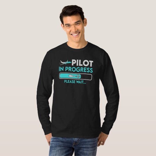 T-shirt Pilot In Progress Future Pilot Toy Airplane (Devant entier)