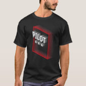 T-shirt Pilot Job Title Appreciation Retro (Devant)