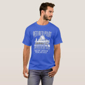 T-shirt Pilote à la retraite exploitant dans un espace aér (Devant entier)