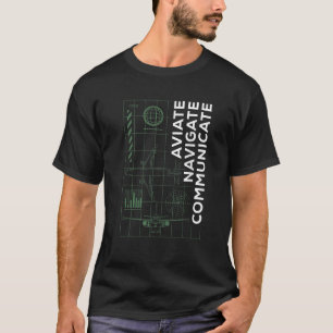 T-shirt Pilote Aviate Naviguer Communiquer Aviation T Shir