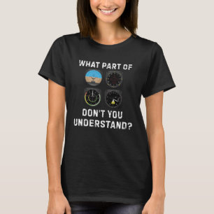 T-shirt Pilote Avion Aviation Instruments de pilote