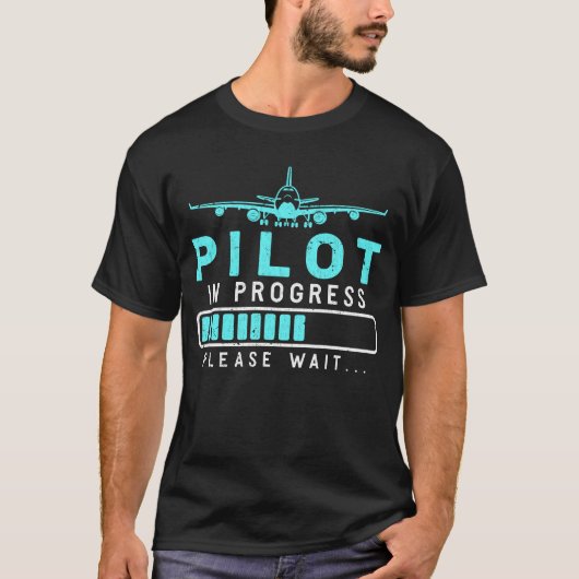 T-shirt Pilote Chargement d'avion Aéronef pilote futur (Devant)