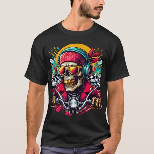 T-shirt Pilote crâne (Devant)