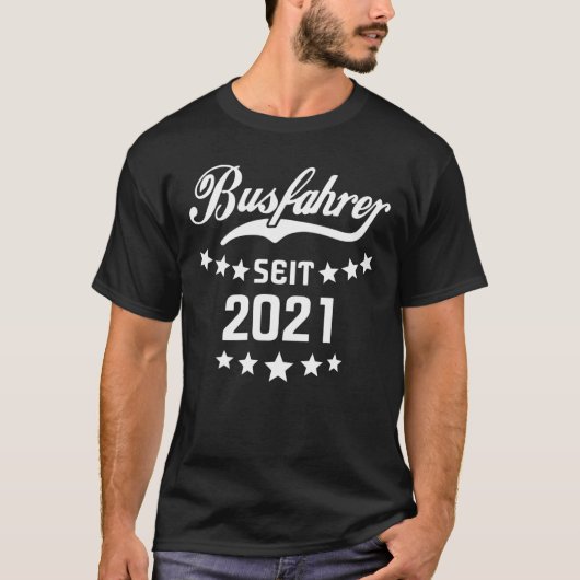 T-shirt Pilote d'autobus depuis 2021 Men Line Bus Homme Sc (Devant)