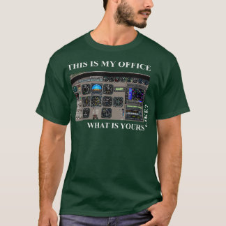 T-shirt Pilote d'aviation Cessna 172 Cockpit