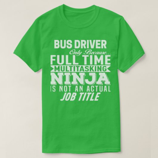 T-shirt Pilote de bus 20 (Design devant)