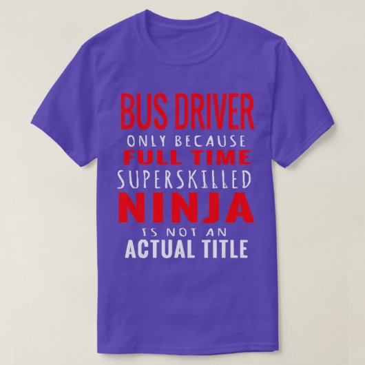 T-shirt Pilote de bus 44 (Design devant)
