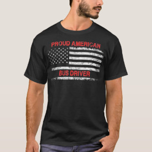 T-shirt Pilote de bus cadeau Pier American Patriotic USA