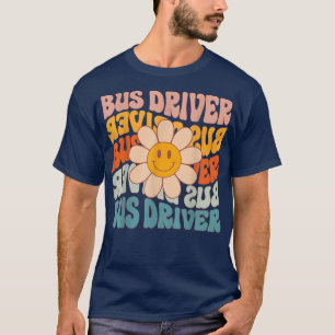T-shirt Pilote de bus coloré Super Retro Daisy 100 D
