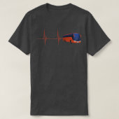 T-shirt Pilote de bus Heartbeat EKG Pulse Bus Driver Lover (Design devant)