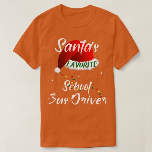 T-shirt Pilote de bus scolaire favori Santas (Design devant)