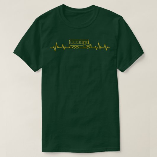 T-shirt Pilote de bus scolaire Heartbeat Yellow Shutt Stud (Design devant)