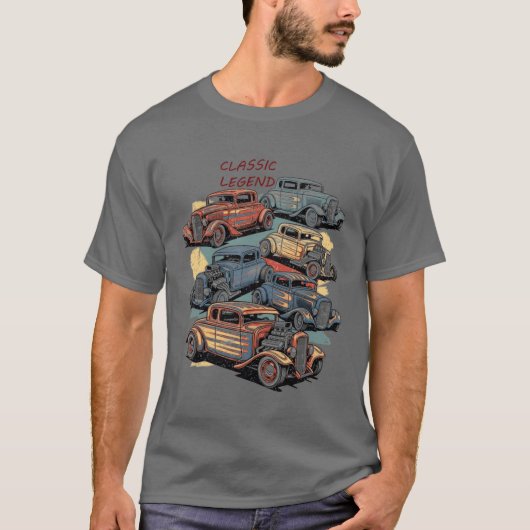 T-shirt Pilote de course rétro classique (Devant)