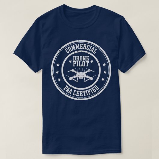 T-shirt Pilote de drone commercial agréé par la FAA  (Design devant)