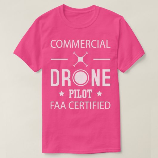 T-shirt Pilote de drone commercial agréé par la FAA  (Design devant)