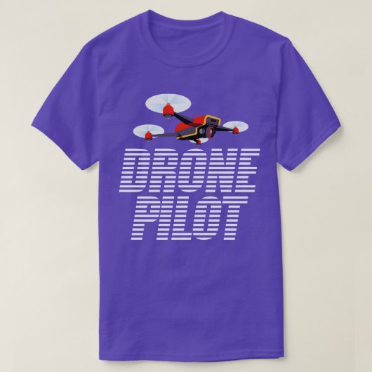 T-shirt Pilote de drone Quadcopter Racer (Design devant)