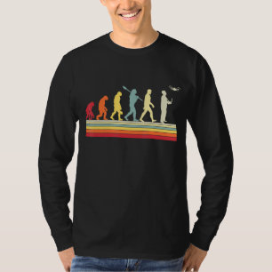T-shirt Pilote de drone Vintage Quadcopter Human Evolution