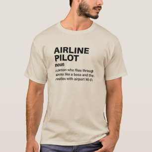 T-shirt Pilote de ligne - Définition de l'Humour du poste 