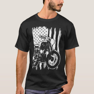 T-shirt Pilote de moto Distorsion Américaine