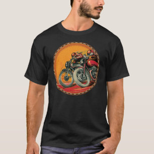 T-shirt Pilote de moto vintage