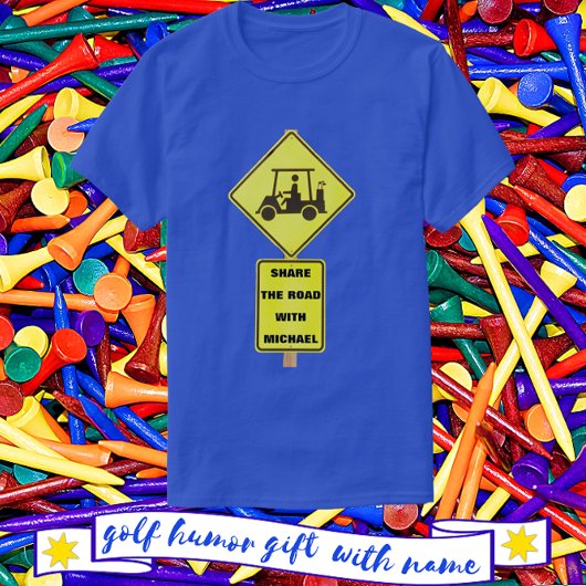 T-shirt Pilote de panier de golf avec nom