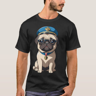 T-shirt Pilote de Pug