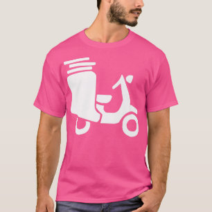 T-shirt Pilote de Scooter de pizza de livraison