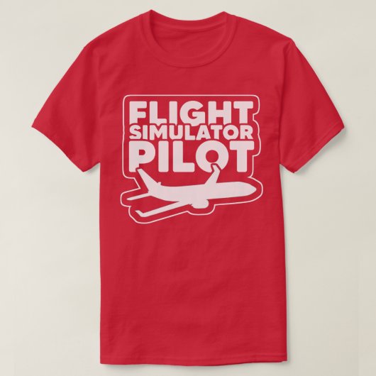 T-shirt Pilote de simulateur de vol (Design devant)