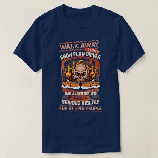 T-shirt Pilote de souffle de neige sarcastique 2 (Design devant)