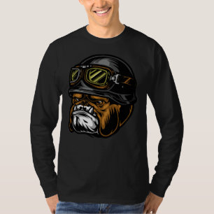 T-shirt Pilote De Tête De Casque Pitbull Agressive
