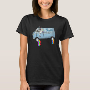 T-shirt Pilote de Unicorn magique Imaginaire volant Rainbo