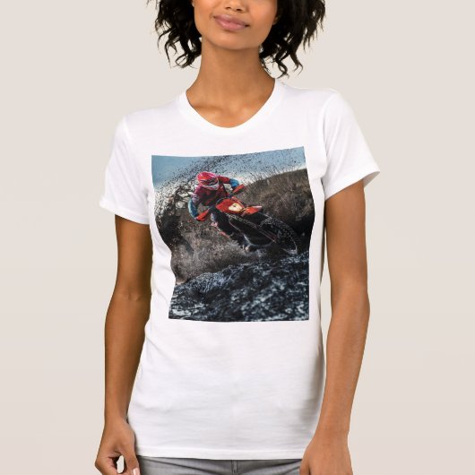 T-shirt Pilote de vélo droit jetez l'oreiller (Devant)
