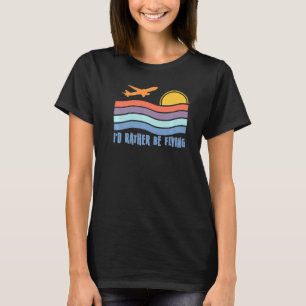 T-shirt Pilote de vol Je préfère piloter avion décor Pilo