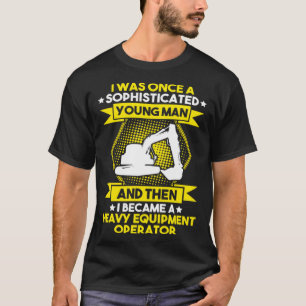 T-shirt Pilote d'excavateur Jeune homme Opérateur d'équipe