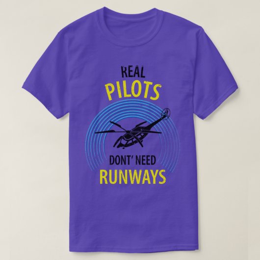 T-shirt Pilote d'hélicoptère 1 (Design devant)