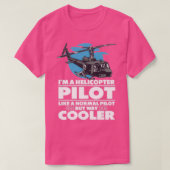 T-shirt Pilote d'hélicoptère cool volant long (Design devant)