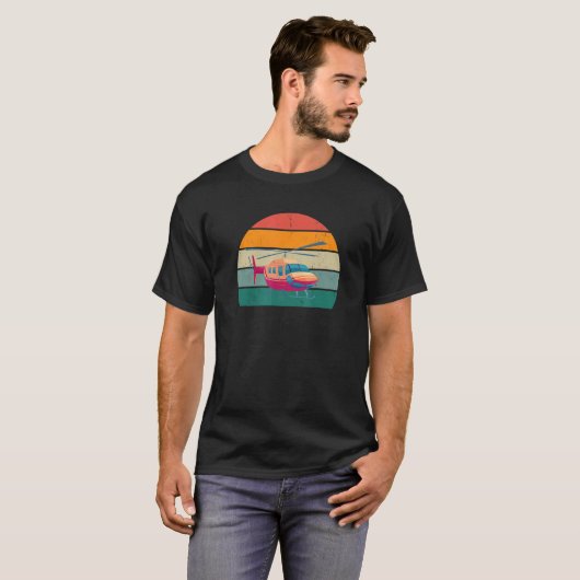 T-shirt Pilote d'hélicoptère Rotor volant Aviateur pivotan (Devant entier)