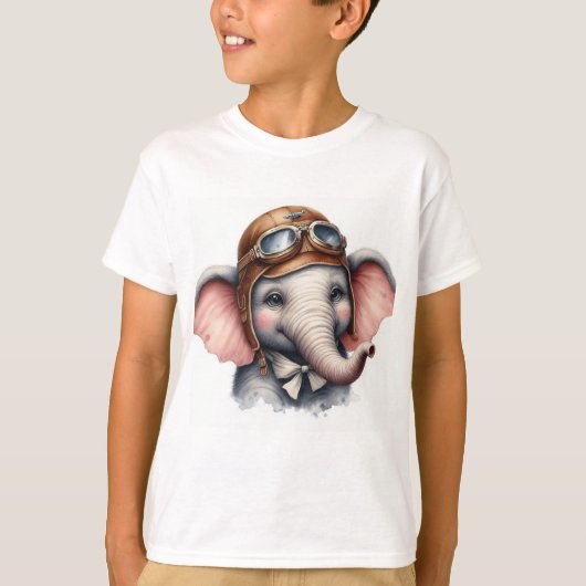 T-shirt Pilote éléphant (Devant)