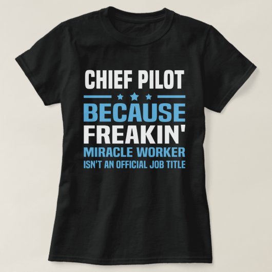T-shirt Pilote en chef (Design devant)