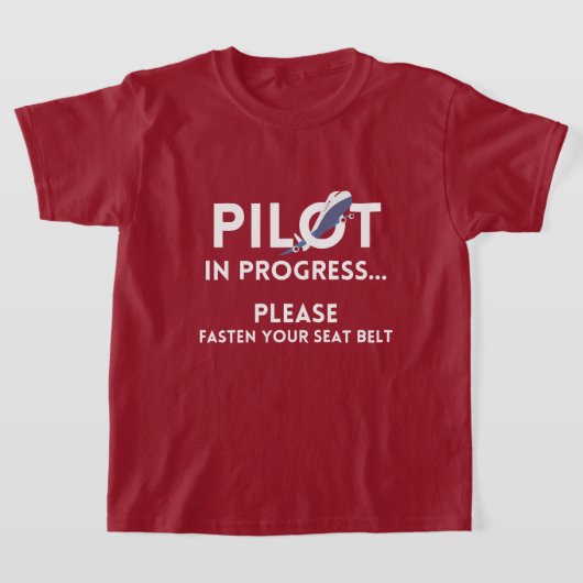 T-shirt pilote en cours futur avion pilote (Poser)