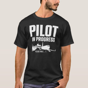 T-shirt Pilote En Cours Veuillez Attendre Le Chargement Du