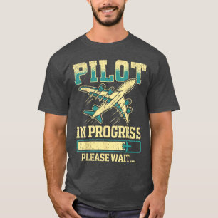 T-shirt Pilote en formation drôle d'avion aviation hommes