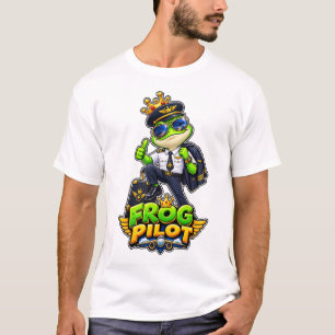 T-shirt Pilote Grenouille – Aviateur Royal Rigolo