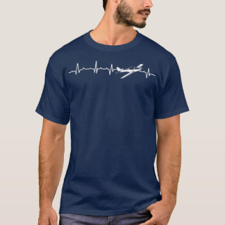 T-shirt Pilote Heartbeat Aircraft