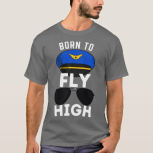 T-shirt Pilote Lunettes de soleil volantes haute Aviateur