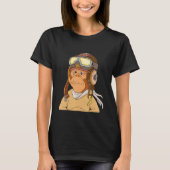 T-shirt Pilote Singe Volant Ape Nft Thème (Devant)